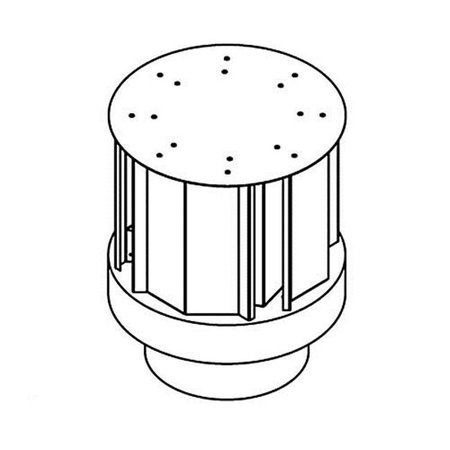 FMI PRODUCTS LLC FMI HHT-58 Horizontal High Wind Round Termination Cap HHT-58